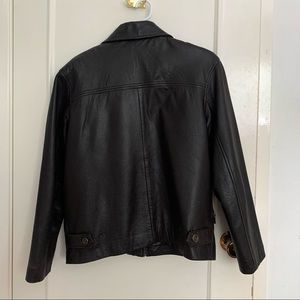 Vintage 90s Dark Brown Leather Jacket